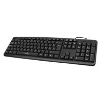 TECLADO ALAMBRICO MULTIMEDIA TECLAS DE MEMBRANA CONECTOR USB EASY LINE BY PERFECT CHOICE - NEGRO