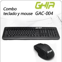 GHIA / KIT TECLADO Y MOUSE / ALAMBRICO / ERGONOMICOS / MULTIMEDIA / USB / COLOR NEGRO