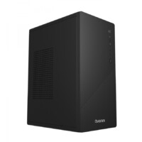 GABINETE MICRO TORRE QUARONI MICRO ATX, MINI ITX / 2USB 2.0 / FRONT ZIGZAG/ FUENTE 500 W/1 VENTILADOR INCLUIDO/NEGRO