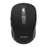 MOUSE ACTECK OPTIMIZE TRIP PRO MI580 / INALAMBRICO / 1600 DPI AJUSTABLE / 6 BOTONES SCROLL / RECARGABLE / DUAL DONGLE USB 2.4 GHZ 2 BLUETOOTH / WIN MAC ANDROID / NEGRO / AC-939591