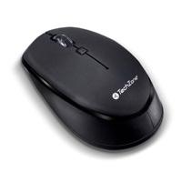 MOUSE TECHZONE TZ19MOU01-INA OPTICO INALAMBRICO 1000 DPIS ERGONOMICO NEGRO