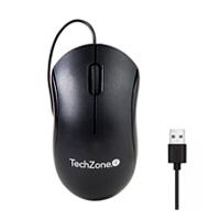MOUSE ALAMBRICO TECHZONE TZACMOA01 1200 DPI  1.5 MTRS NEGRO