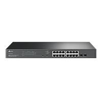 SWITCH | TP-LINK | SG2218P | 16 PUERTOS POE+ | 2 PUERTOS SFP  GIGABIT | OMADA SDN | IPV6 | MONTAJE EN RACK