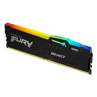 MEMORIA RAM KINGSTON DIMM DDR5 32GB 5600MT/S FURY BEAST BLACK XMP RGB CL40 288PIN 1.25V C/DISIPADOR DE CALOR P/PC/GAMER/ALTO RENDIMIENTO KF556C40BBA-32