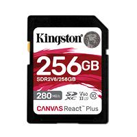 MEMORIA FLASH SD KINGSTON SDXC CANVAS REACT PLUS 256GB 280R/150W UHS-II U3 V60 SDR2V6/256GB