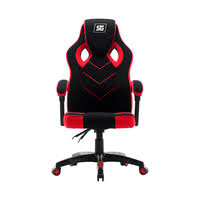 SILLA GAMER / VORAGO, START THE GAME / CGC301-RD, TELA, RECLINABLE, NEGRO/ROJO