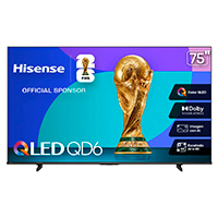 TELEVISION 75 PULGADAS QLED HISENSE 75QD6QV SMART VIDAA TV, UHD 4K, DOLBY VISION, DOLBY ATMOS, WIFI