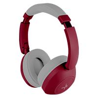 AUDIFONOS ON-EAR INALAMBRICOS PLEGABLES MANOS LIBRES CON BT PERFECT CHOICE SOUNDIA - ROJO