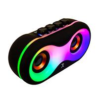 BOCINA INALAMBRICA BLUETOOTH RECARGABLE CON TECLAS MECANICAS PORTATIL LUZ RGB PERFECT CHOICE OWTY - NEGRO