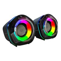 BOCINAS GAMER BALAM RUSH GLIMM PENTA BG545 / CONEXION DUAL / SONIDO ESTEREO / USB - BLUETOOTH 5.0 / 50 MM / 45 HZ -16 KHZ / ILUMINACION RGB / 2 CANALES / 6 W / NEGRO / BR-941228