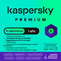 ESD KASPERSKY PREMIUM 10 DISP 5 CUENTAS KPM 1 AÑO