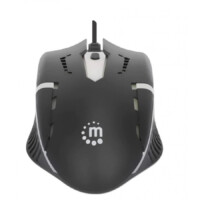 MOUSE,MANHATTAN,190206, OPTICO LUMINISCENTE RGB USB NEGRO