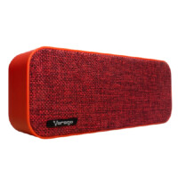 BOCINA VORAGO BSP-150 BLUETOOTH / MSD / USB / 3.5MM TELA ROJA