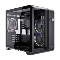 GABINETE GAMER BALAM RUSH MINI TORRE TANK EXPERT CURVE 6400 / MAX MB M-ATX / GPU 350 MM  / PANELES DE CRISTAL / LEGEND NEGRO/ BR-941617