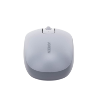 Mouse Inalámbrico 2.4G 800/1200/1600/2400 DPI | Función de 3 botones | Alcance 10m | Silencioso | Ergonómico | Anti-caída y Anti-interferencias | Batería Alcalina AA incluida | Color Grey.