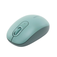 Mouse Inalámbrico 2.4G 800/1200/1600/2400 DPI | Función de 3 botones | Alcance 10m | Silencioso | Ergonómico | Anti-caída y Anti-interferencias | Batería Alcalina AA incluida | Color Green.
