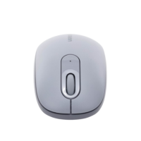 Mouse Inalámbrico 2.4G 800/1200/1600/2400 DPI | Función de 3 botones | Alcance 10m | Silencioso | Ergonómico | Anti-caída y Anti-interferencias | Batería Alcalina AA incluida | Color Grey.