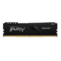 MEMORIA RAM KINGSTON DIMM DDR4 32GB 3600MT/S FURY BEAST BLACK XMP CL18 288PIN 1.35V C/DISIPADOR DE CALOR P/PC/GAMER/ALTO RENDIMIENTO KF436C18BB/32