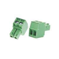 Bornera Verde Conector Macho de 3.5 mm para Paneles de Acceso, Cámaras, Múltiples Dispositivos/ 2 Tornillos