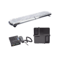 Kit de Sirena Vehicular H2 Covert, Bocina ultradelgada y Torreta 48" Serie 12 con 130 LED, dual color rojo/azul/claro/ambar, ideal para equipar unidades de policia