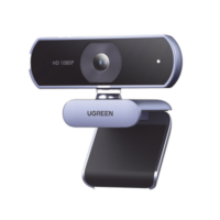 Cámara Web HD con Micrófono Integrado | Resolución 1080P@30FPS | Micrófonos Duales Integrados | Cancelación de Ruido | Corrección de Luz Automática | Vista Amplia de 85° | Rotación Flexible de 36