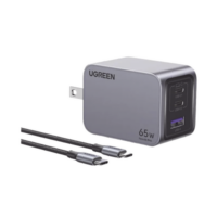 Cargador de 65W serie Nexode Pro | 3 Puertos de Carga Rápida | 2 USB-C | 1 USB-A | Tecnología GaNInfinity | PD3.1 de 65W / QC4.0 | Tecnología de Protección Térmica | Optimiza la Carga | Caja de Aluminio | Incluye Cable U