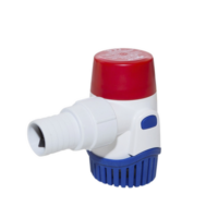 Bomba sumergible de achique de 1100 galones por hora a 24 Volts de corriente directa.