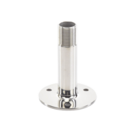 Montaje recto de acero inoxidable de 4 pulgadas de alto y 3 de base.