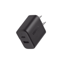 Cargador Rápido de 2 Puertos 20W Negro