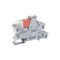 Módulo con Relé, 24 VCC, 1 Inversor, 16 A, LED Rojo, Push-in CAGE CLAMP®, Montaje Carril DIN-35, IP20, Gris