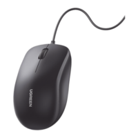 Mouse Óptico USB | Cable USB de 1.5 metros | 3 Botones | 1200DPI | Diseño Ergonómico | Silencioso | Color Negro | Windows / MacOS / Linux / Chrome y otros | También Compatible con DVR / NVR.