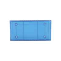 Domo Central Pequeño de reemplazo para barra de luces SP216 de la marca SignalPro, Color Azul