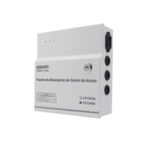 Fuente de Poder / 1 Salida 11-15 Vcc / 5 A / Temporizador Integrado / Con Capacidad de Batería de Respaldo / Requiere Batería / Aplicaciones en sistemas de control de Acceso