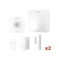 (AX HOME) KIT de Alarma AX HOME / Incluye: 1 Hub con batería de respaldo / 1 Llavero / 1 PIR / 2 Contactos Magnéticos / 1 Sirena / Wi-Fi / 3G/4G / Compatible con Hik-Connect P2P y Hik-Partner PRO