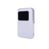 Power Bank Serie UNO Inalambrico | 10000mAh | 7.5W/20W | Con Emojis de Estado | Carga Rápida USB-C Bidireccional | Pantalla TFT Inteligente | Con Holder | Color Purple.