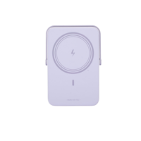 Power Bank Serie UNO Inalambrico | 10000mAh | 7.5W/20W | Con Emojis de Estado | Carga Rápida USB-C Bidireccional | Pantalla TFT Inteligente | Con Holder | Color Purple.