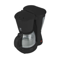CAFETERA MIRATI / 1.2 L / 900W / VASO CRISTAL / FILTRO LAVABLE / NEGRO