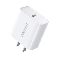 Cargador USB-C de 20W | 1 USB-C de Carga Rápida | QC4.0+ | PD3.0 | PPS | BC1.2| Carga Inteligente | Chip PWM | Múltiple Protección | Mayor Eficiencia Energética | Tamaño Compacto | Carcasa Ignifuga | Color Blanco.