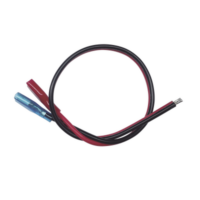 Cables en paquete dual / cable rojo y negro / 30 cm / terminal F1 en un extremo / puntas libres en el otro / Conexión a baterías de respaldo.