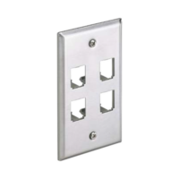 cfp4sy-p Placa de Pared Vertical, de Acero Inoxidable, Salida Para 4 Puertos Mini-Com