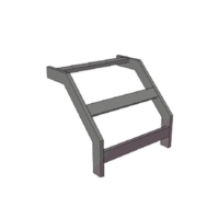 (CHCVET1X12EPK) CURVA VERTICAL EXTERIOR TUBULAR 1.5 DE PERALTE X 12 ANCHO PINTURA EPOX COLOR NEGRO, INCLUYE COPLe y tornilleria