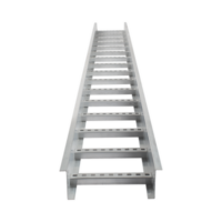 Escalera de Aluminio Portacables / Perfil Z / Peralte 3 1/4" /Paso 9" / Ancho 6" / 3.66 metros / Capacidad Máx. 137 Cables / Incluye Cople Union y Tornillería