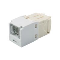 Conector Jack RJ45 Estilo TG con Ventana, Mini-Com, Categoría 6, de 8 posiciones y 8 cables, Color Blanco