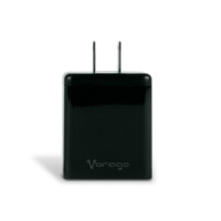 CARGADOR PARA PARED VORAGO, AU-350 QUICK CHARGE 3.0A PD 20W USB A Y TIPO C NEGRO