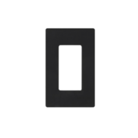 Tapa Color Negro para interruptor o dimmer Lutron, 1 gang, limpio y moderno