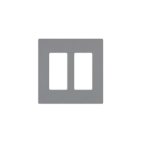Tapa Color Gris para interruptor o dimmer Lutron, 2 gang, limpio y moderno