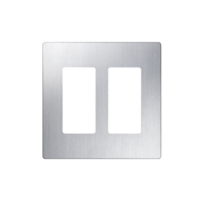 Tapa Color tipo metálico Satin para interruptor o dimmer Lutron, 2 gang, limpio y moderno