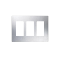 Tapa Color Metalico para interruptor o dimmer Lutron, 3 gang, limpio y moderno