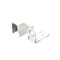 dcefxwhx-p Accesorio Para Techo Falso/Entrada, Con Conexión Tubería 1/2 a 1 In, Compatible con Canaletas LD3, LD5 y LD10, Color Blanco
