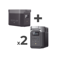 Kit de Estación de Energía Portátil 2048Wh + 2 Baterías Externas 2048Wh (6144Wh Totales)